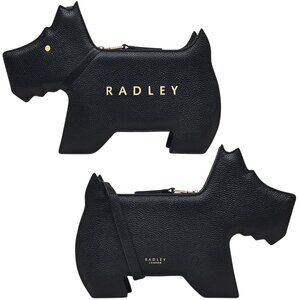 Radley London NWT Women’s Medium Zip-Around Crossbody, Scottie Dog Leather Black